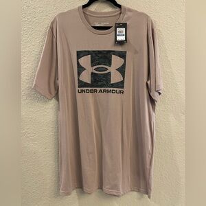 Under Armour Men's Short Sleeve Tee in Tan and Camo